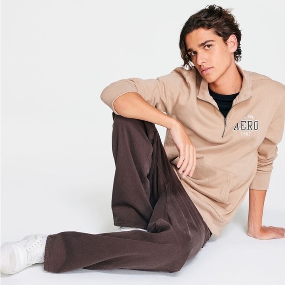 Aeropostale Aero 1987 Quarter-Zip Mock Pullover Sweatshirt Size XS - Picture 3 of 7